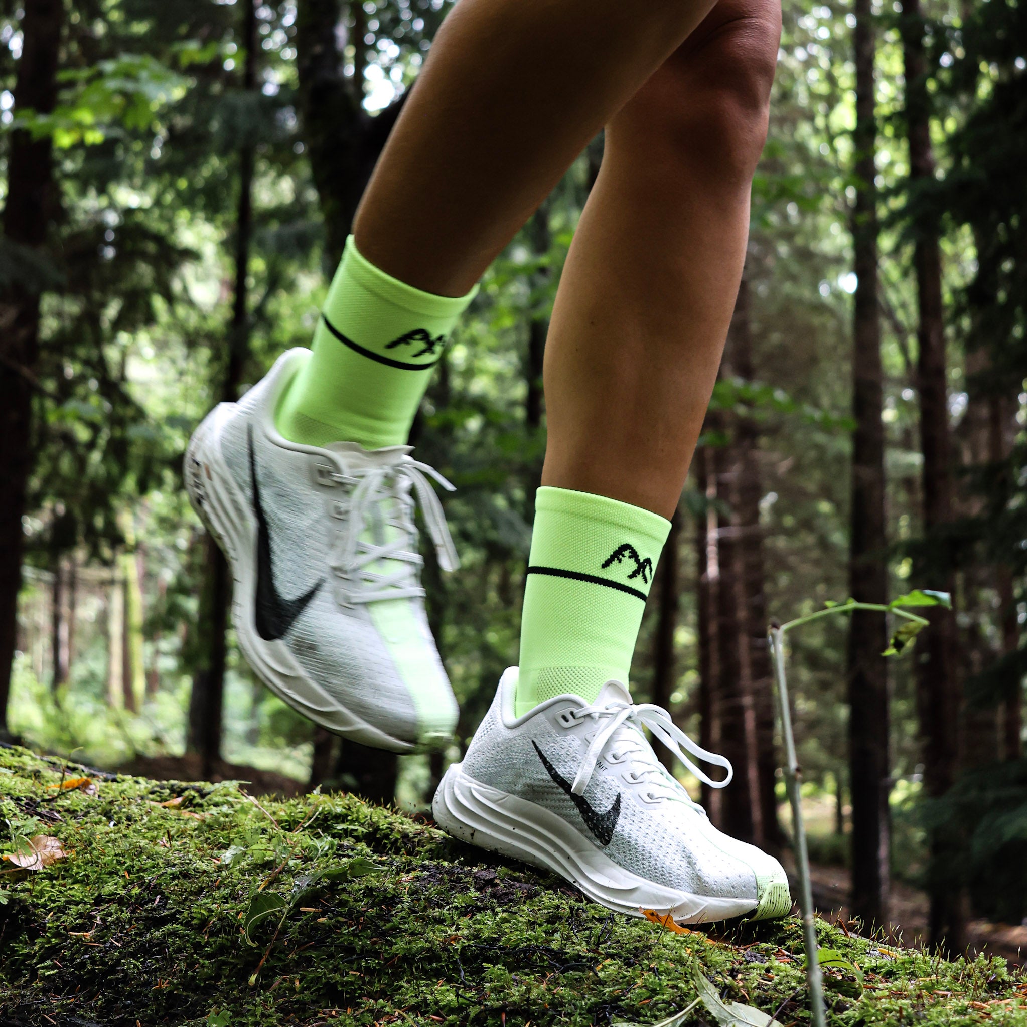 Fluro Yellow Technical Running Sock