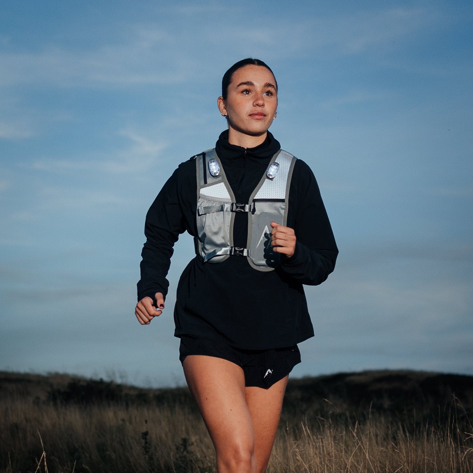 Grey LED Running Vest