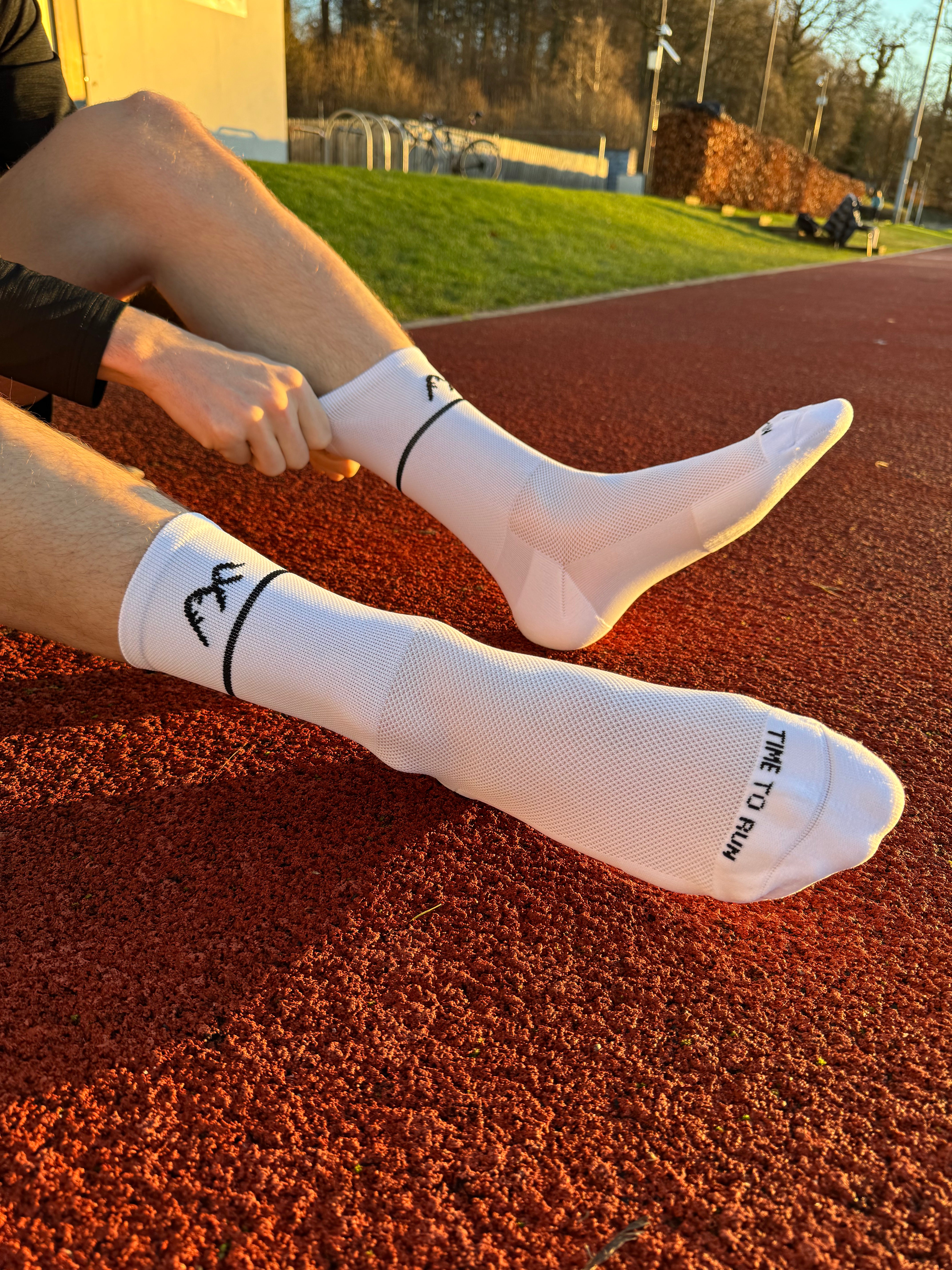 Classic White Technical Running Sock