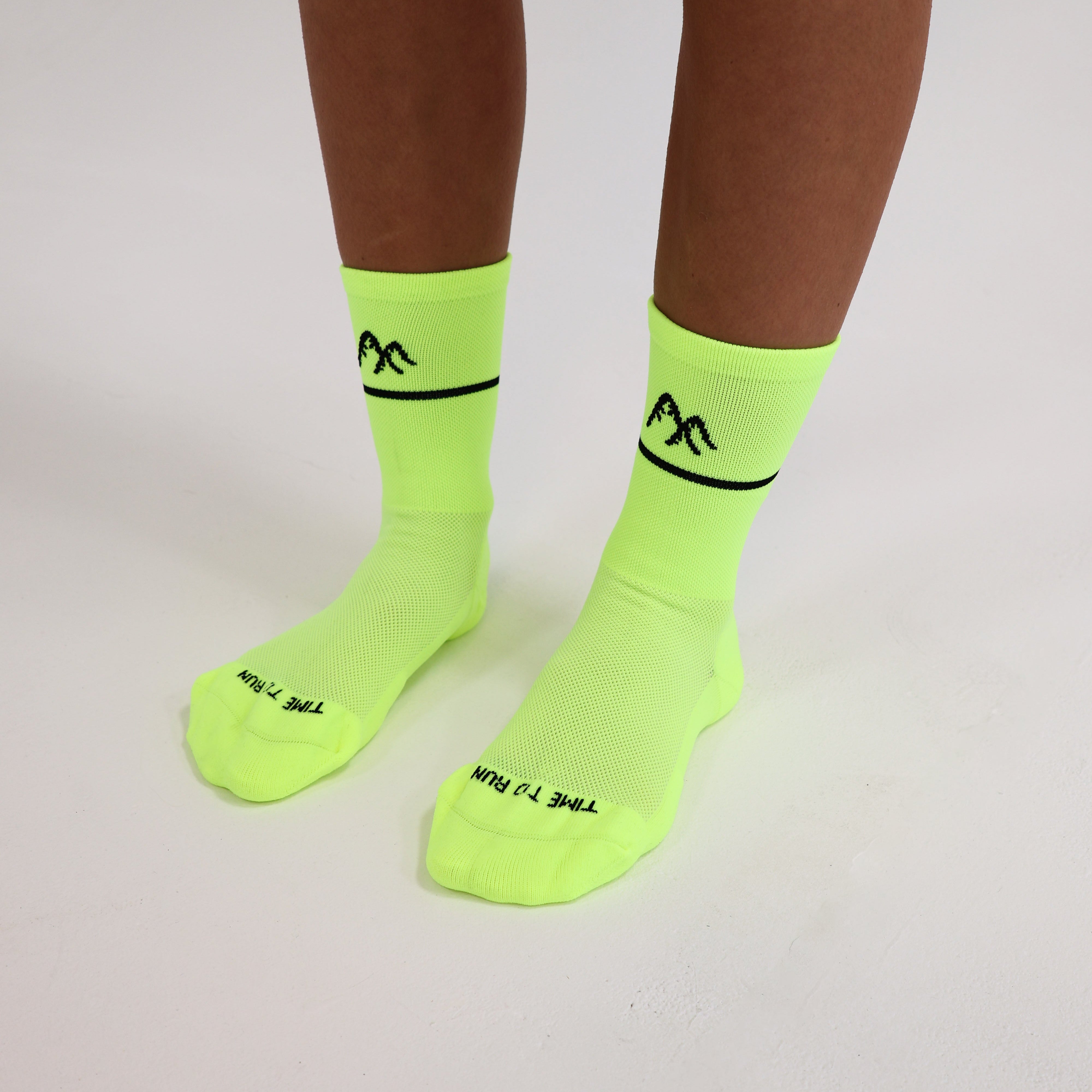 Flurogelbe technische Laufsocke