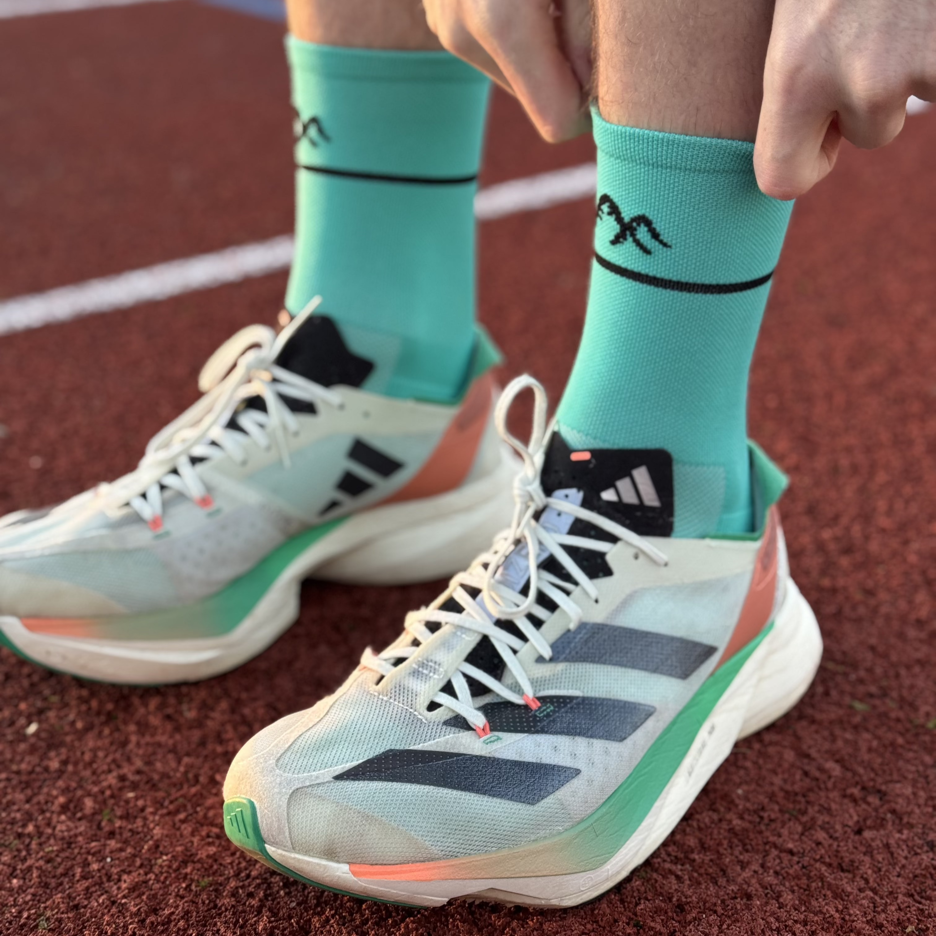 Mint Green Technical Running Sock