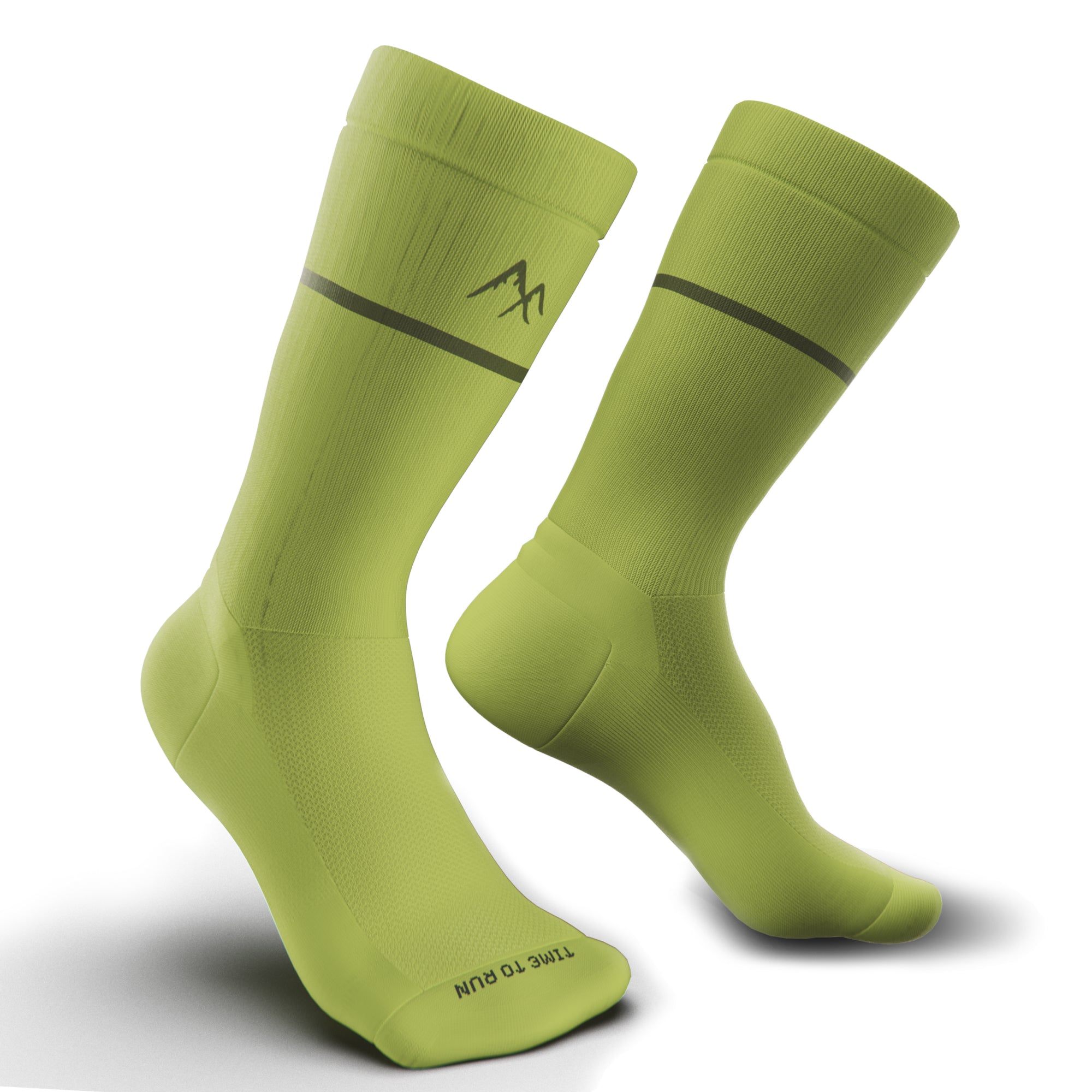 Fluro Yellow Technical Running Sock