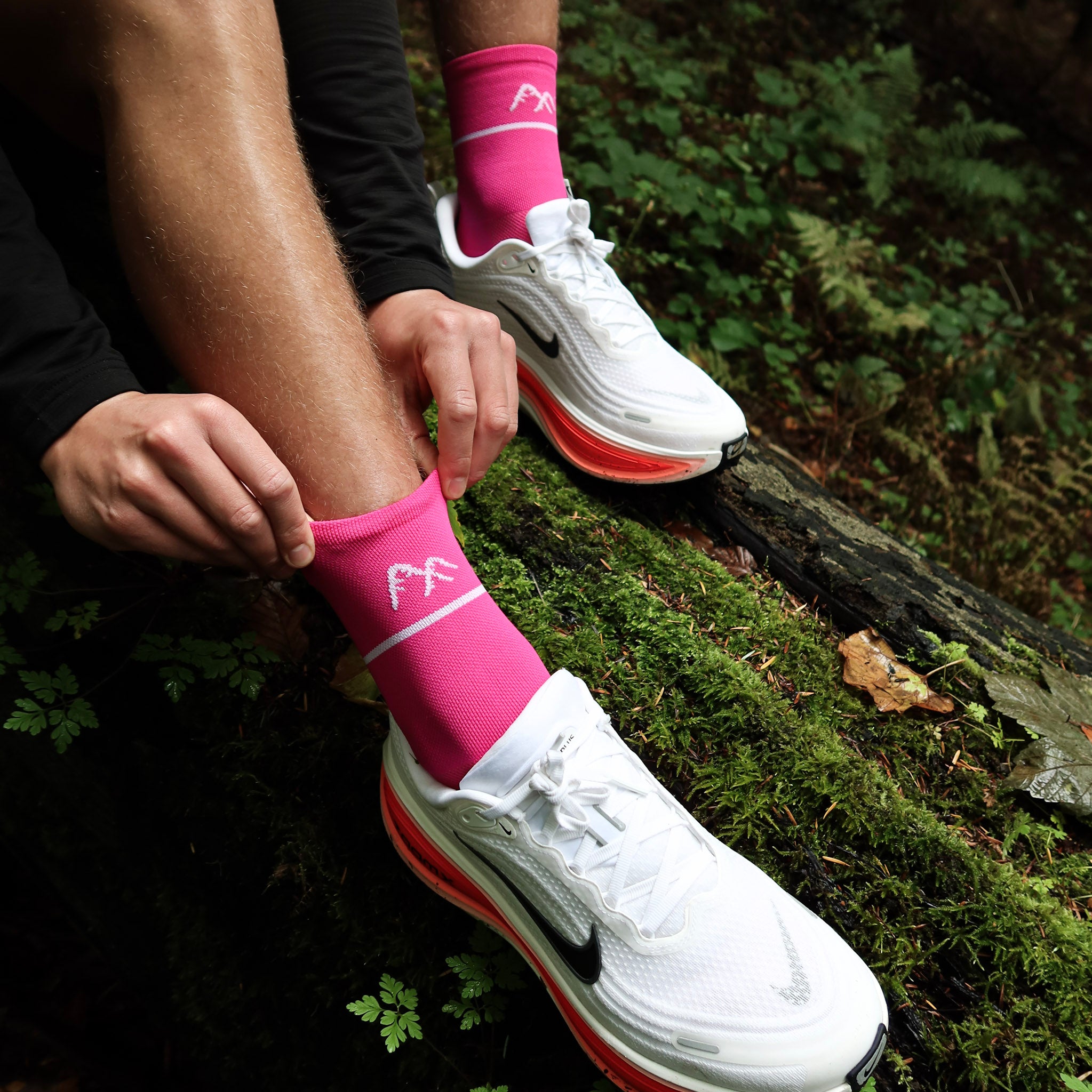 Neon Pink Technical Running Sock