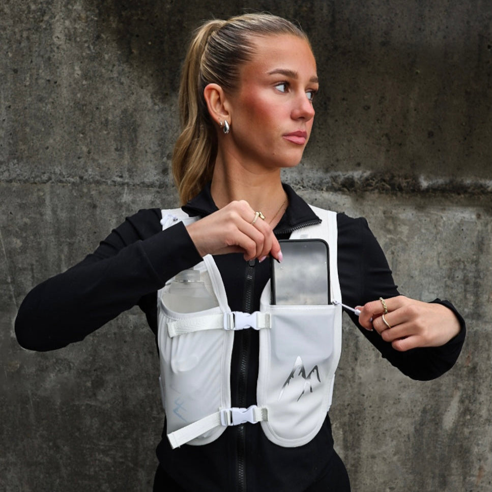 White ArcticFit LED Running Vest