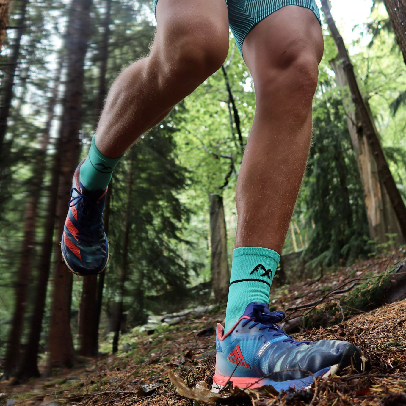 Mint Green Technical Running Sock