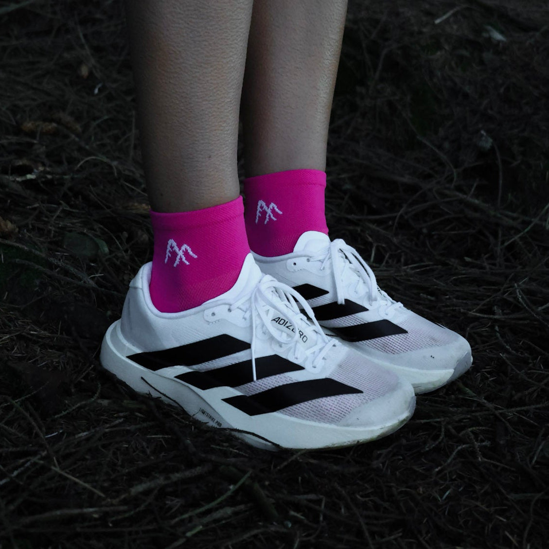 Pink Short Crew Running Socks | Technical Blend
