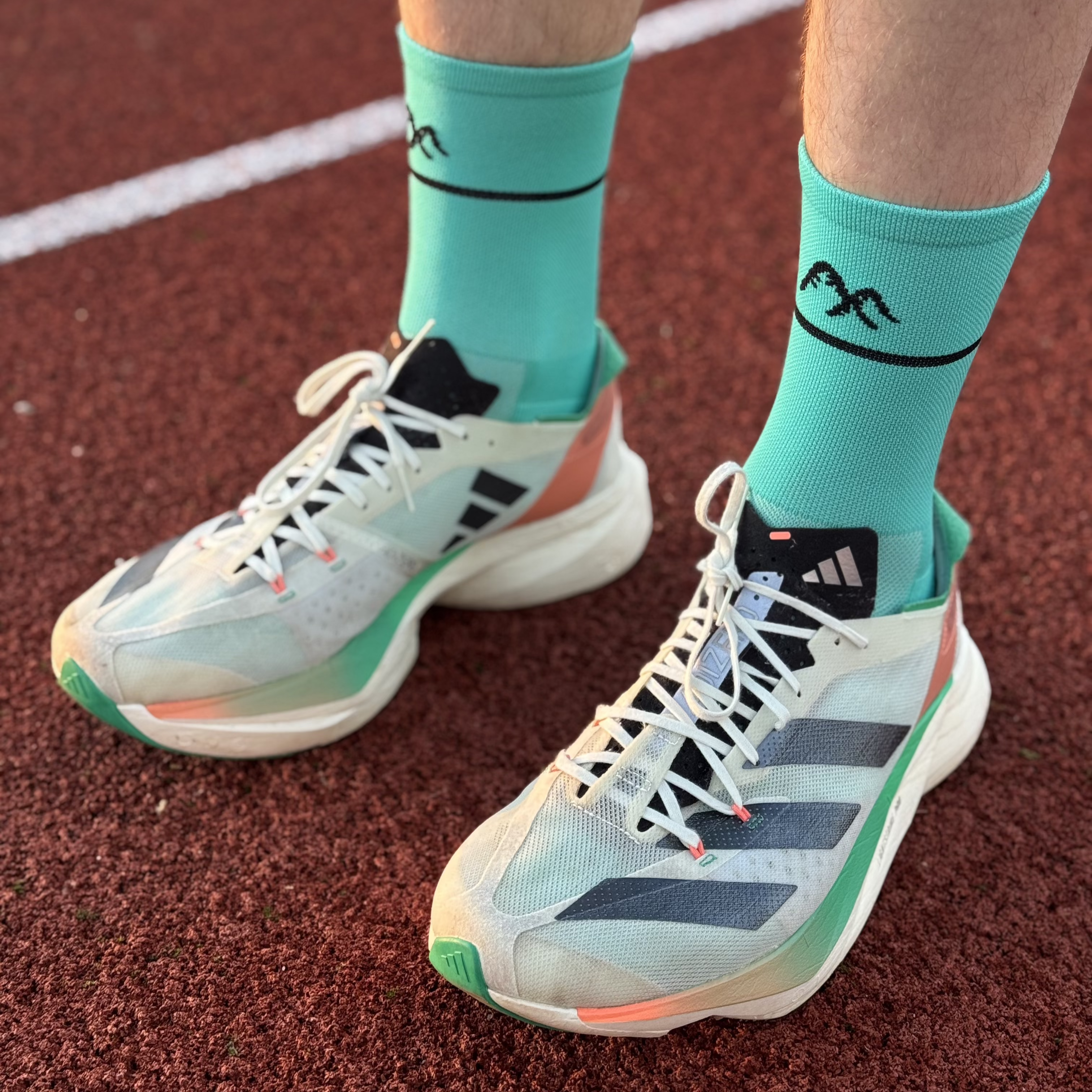 Mint Green Technical Running Sock