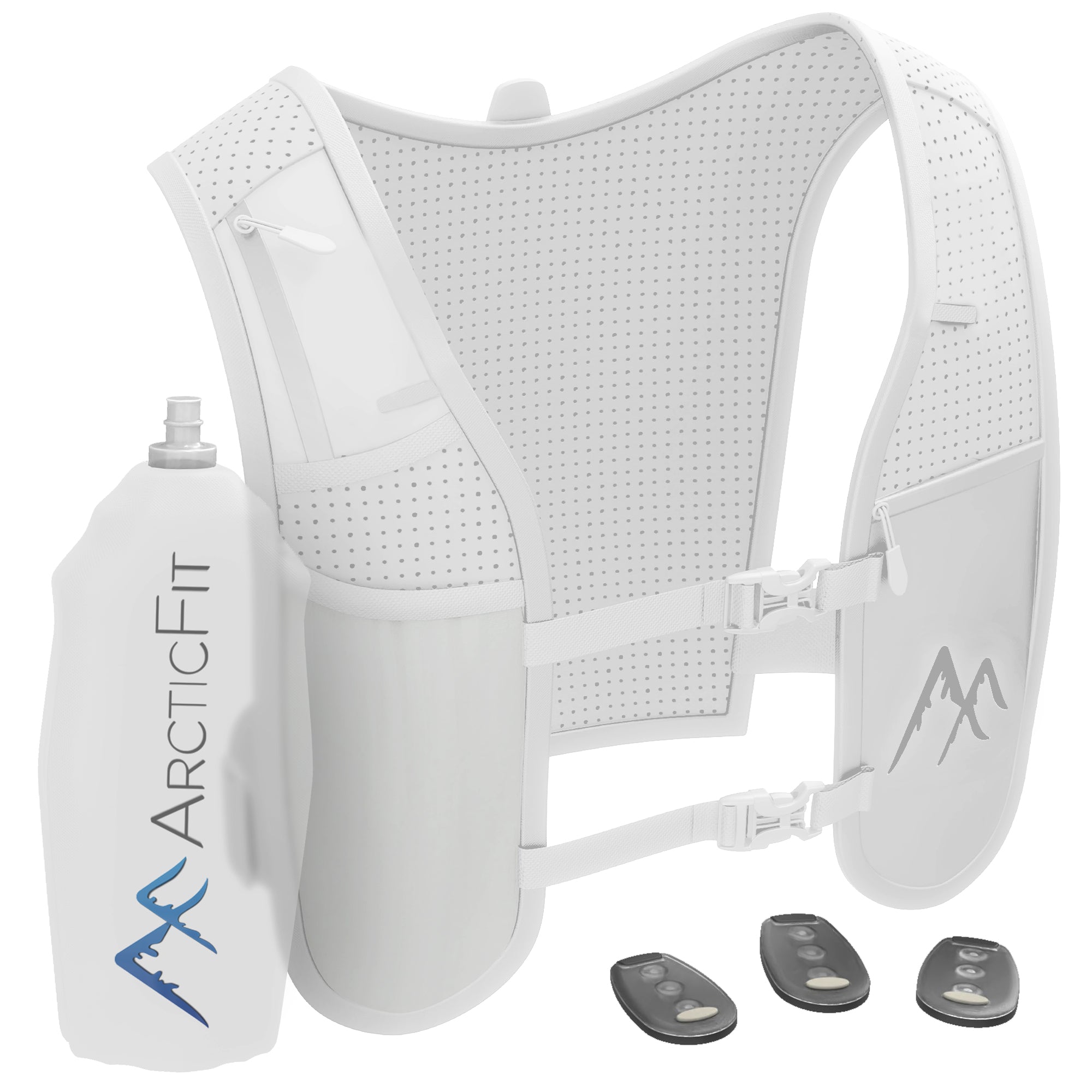 White ArcticFit LED Running Vest