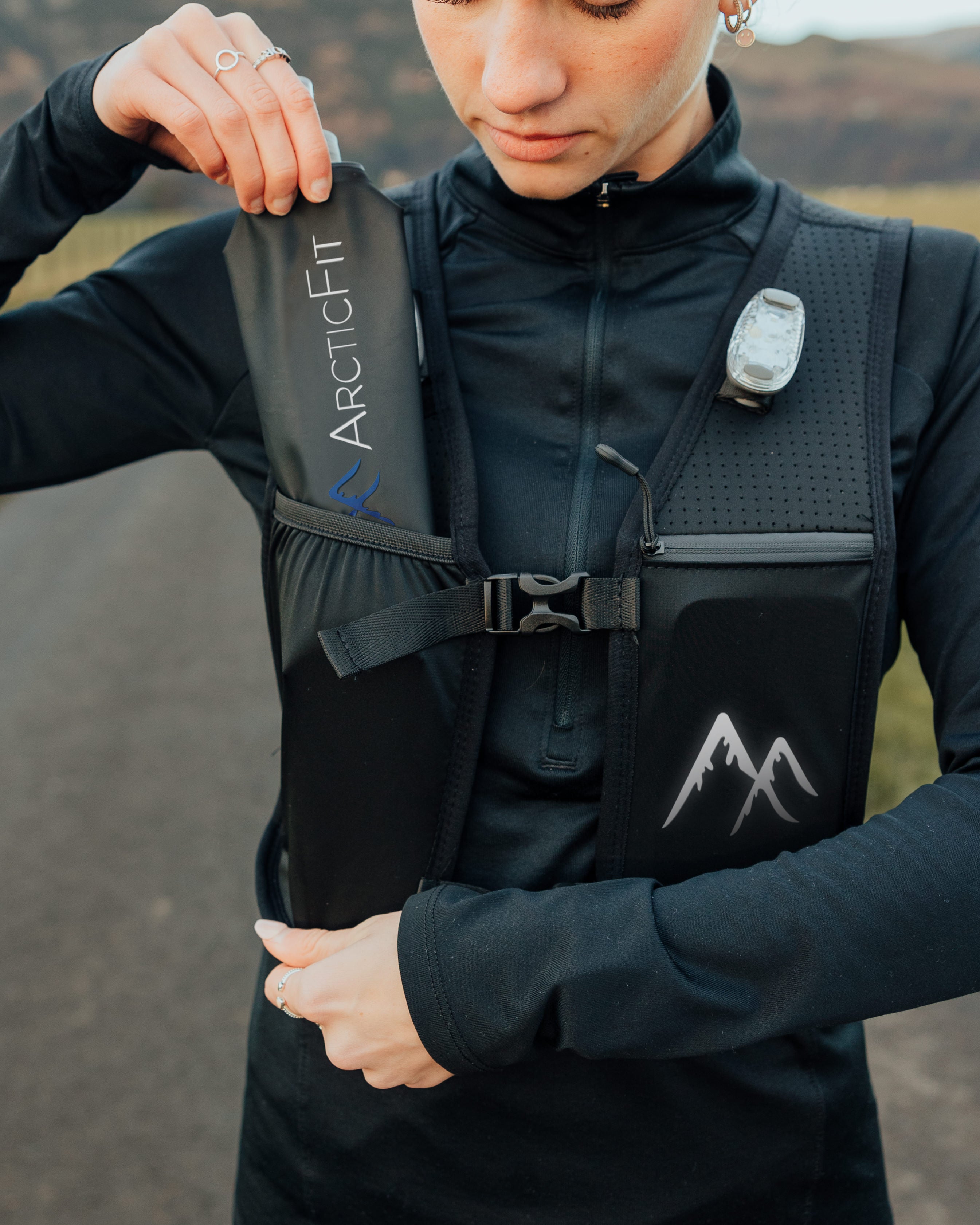 Black ArcticFit LED Running Vest