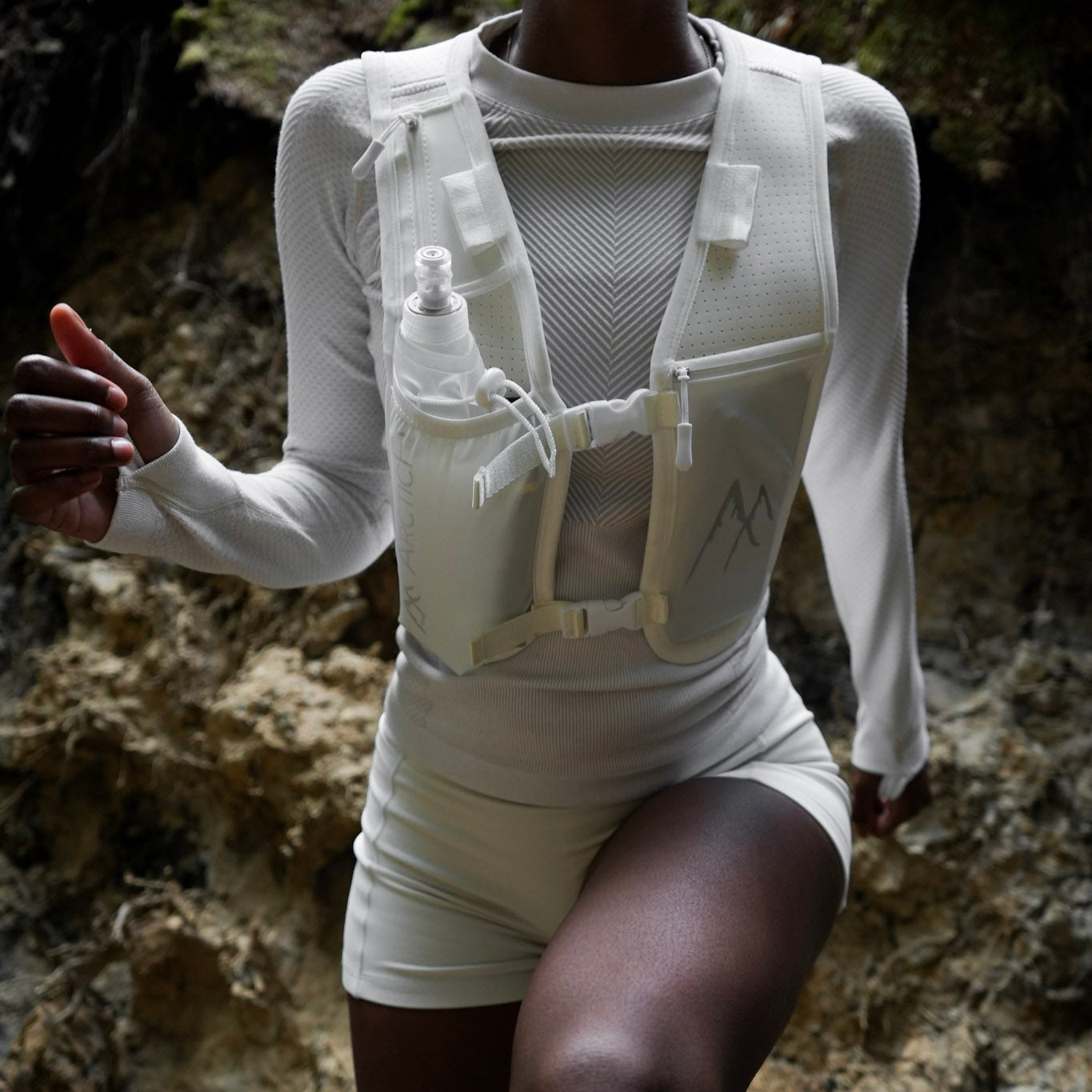 White ArcticFit LED Running Vest