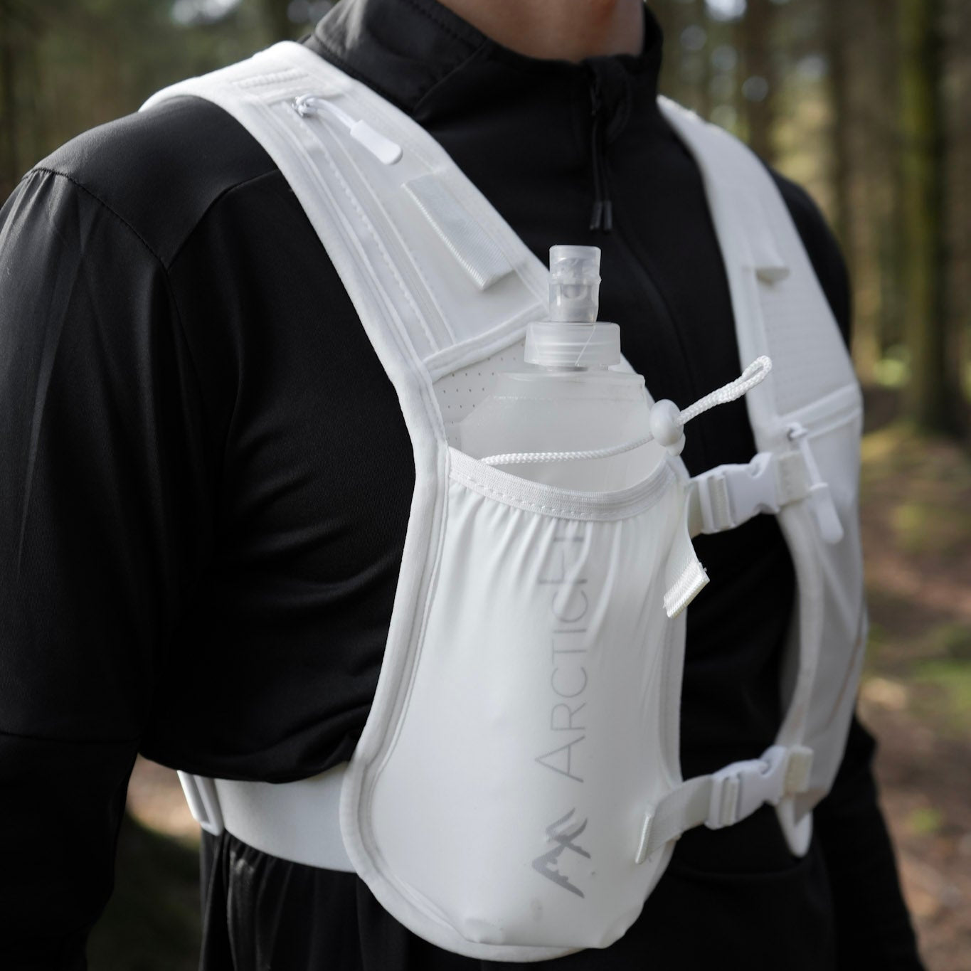 White ArcticFit LED Running Vest